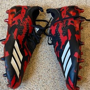 Adidas Adizero Football Cleats 🏈 Red/Black Camo